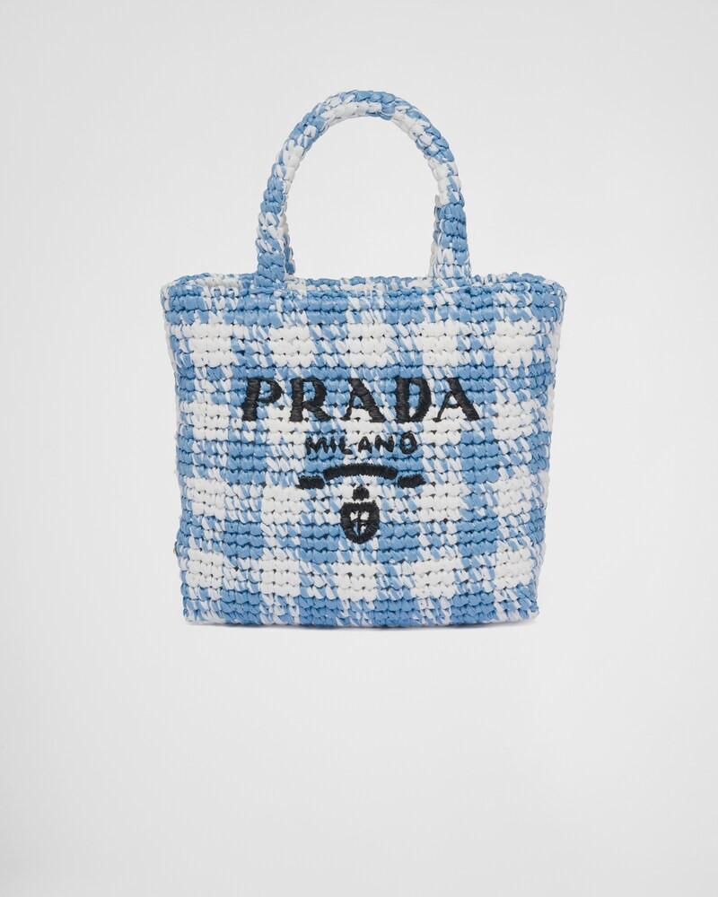 Small raffia tote bag | Prada Spa US