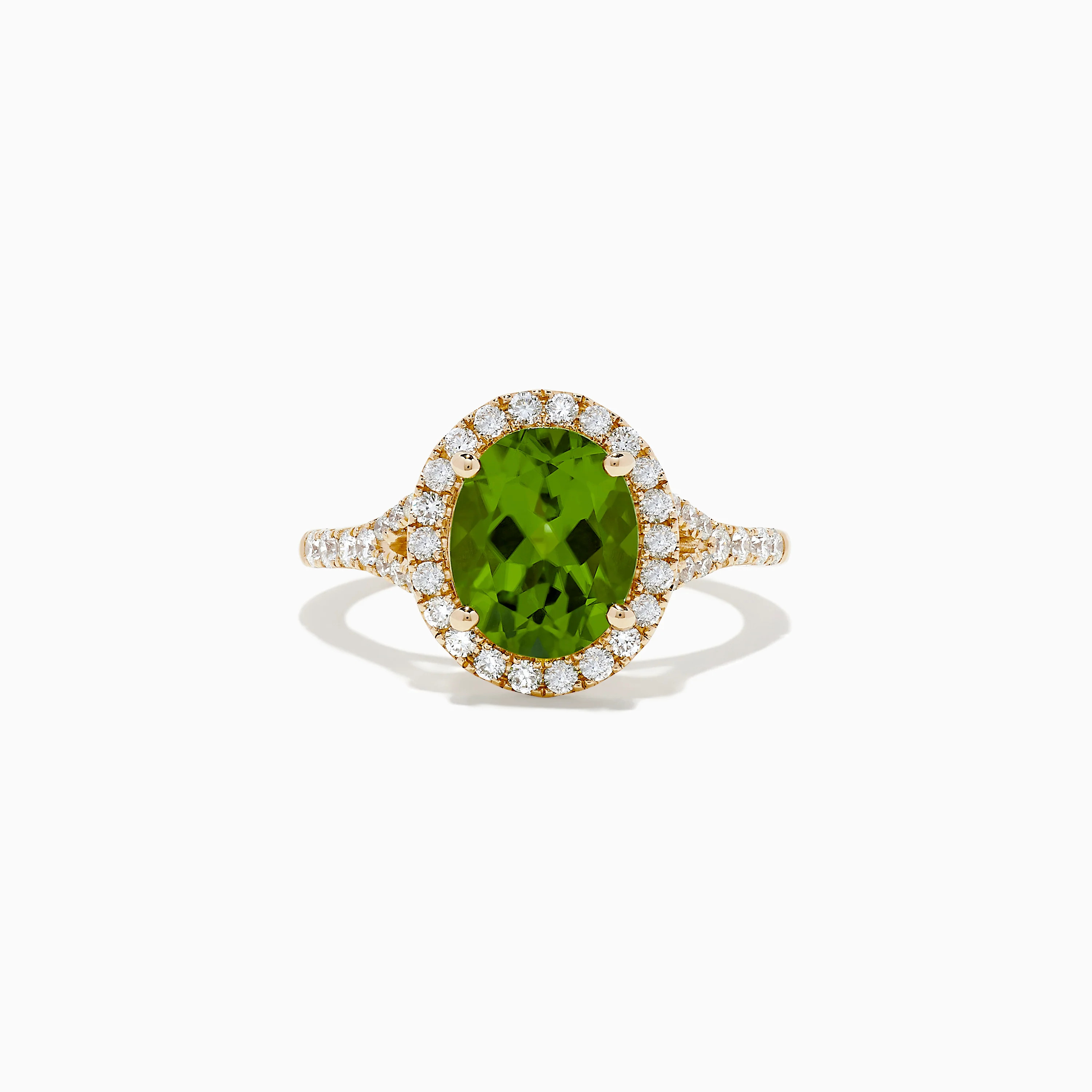 14K Yellow Gold Peridot and Diamond Ring | Effy Jewelry