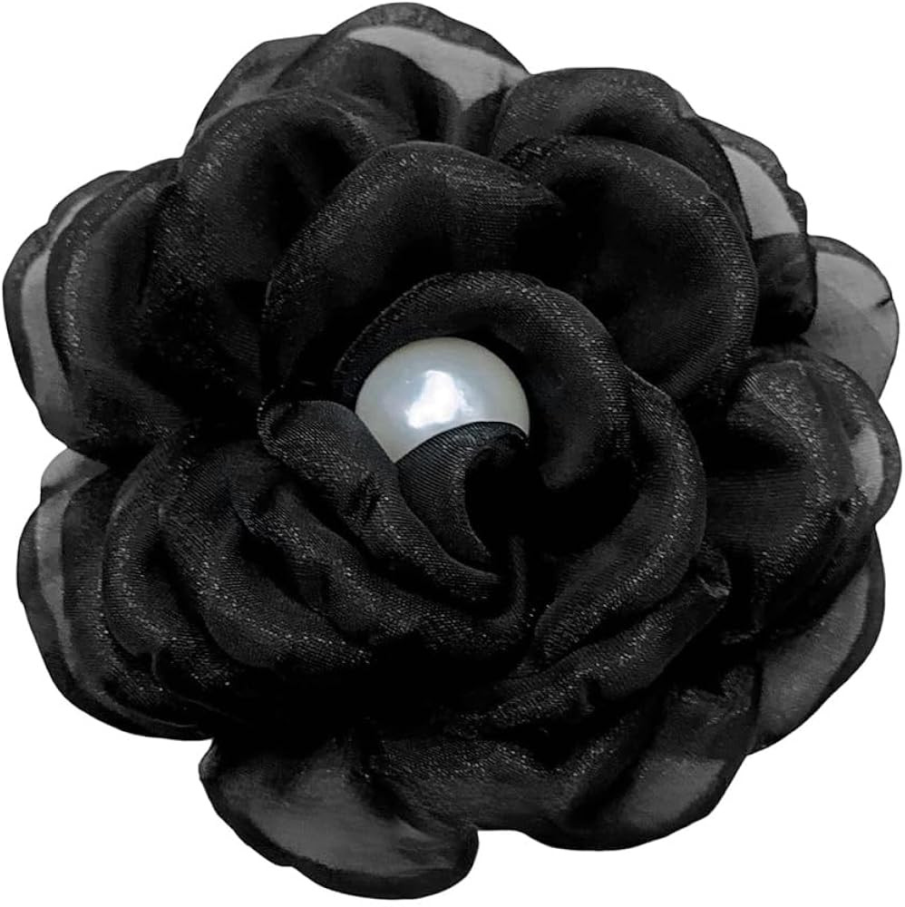 Lady Camellia Flower Brooch Pin for Women Girls Elegant Fabric Shell Pearl Hat and Hair Clips Bro... | Amazon (US)