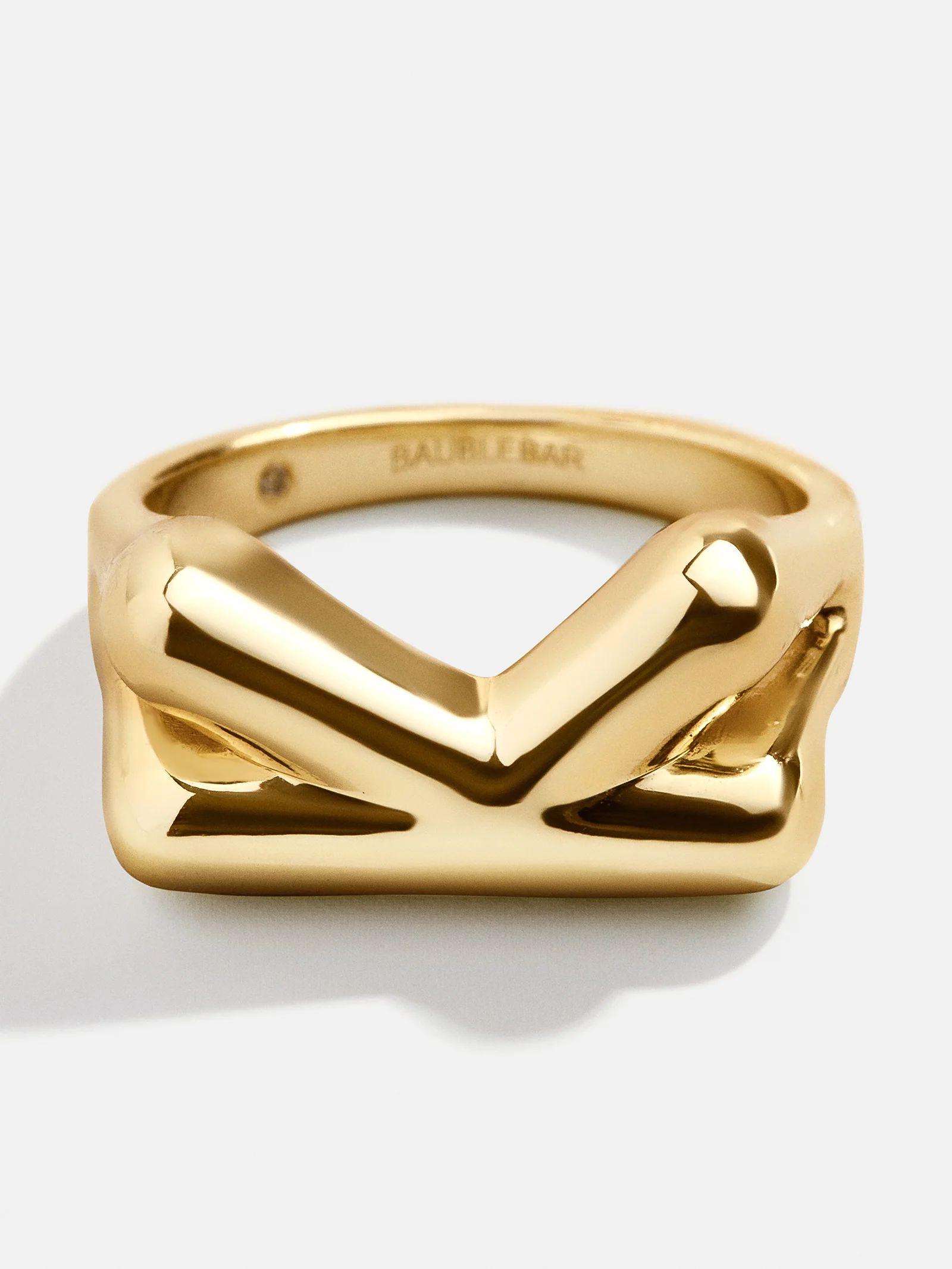 Bubble Initial Ring - Gold | BaubleBar (US)