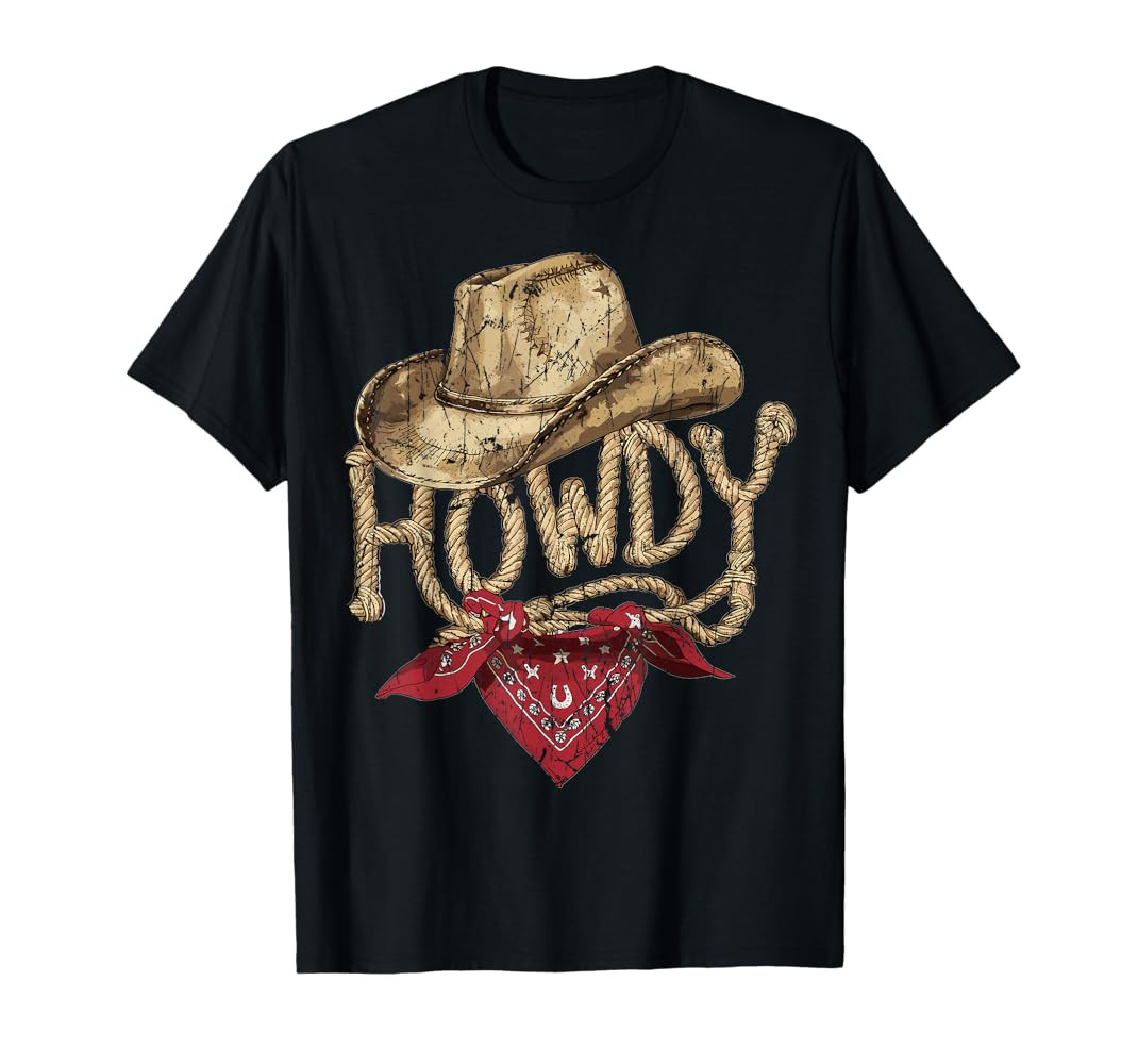 Western Cowboy Birthday Party Howdy Cowboy T-Shirt | Amazon (US)