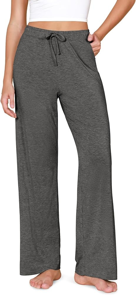 ODODOS Women's Lounge Pants with Pockets Drawstring Lightweight Loose Comfy Casual Pajama Pants-2... | Amazon (US)