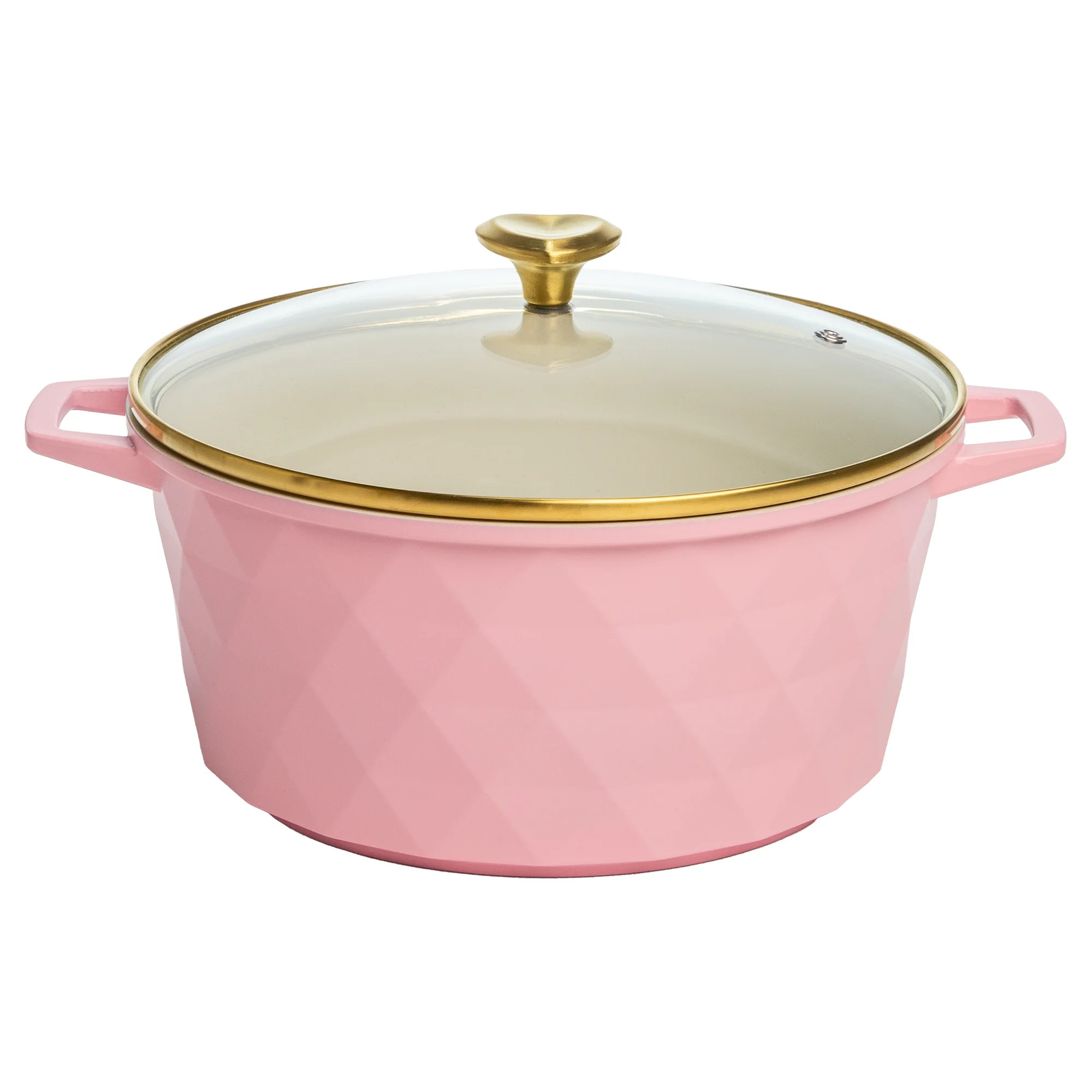 Paris Hilton 4.6qt Nonstick Cast Aluminum Dutch Oven, Pink | Walmart (US)
