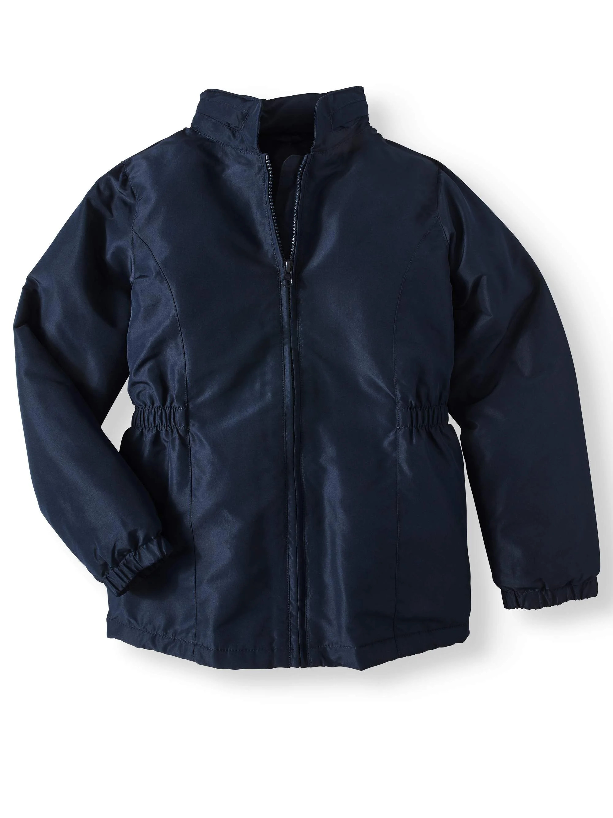 Wonder Nation Girls School Uniform Hooded Fleece Lined Parka Jacket, Sizes 4-16 | Walmart (US)