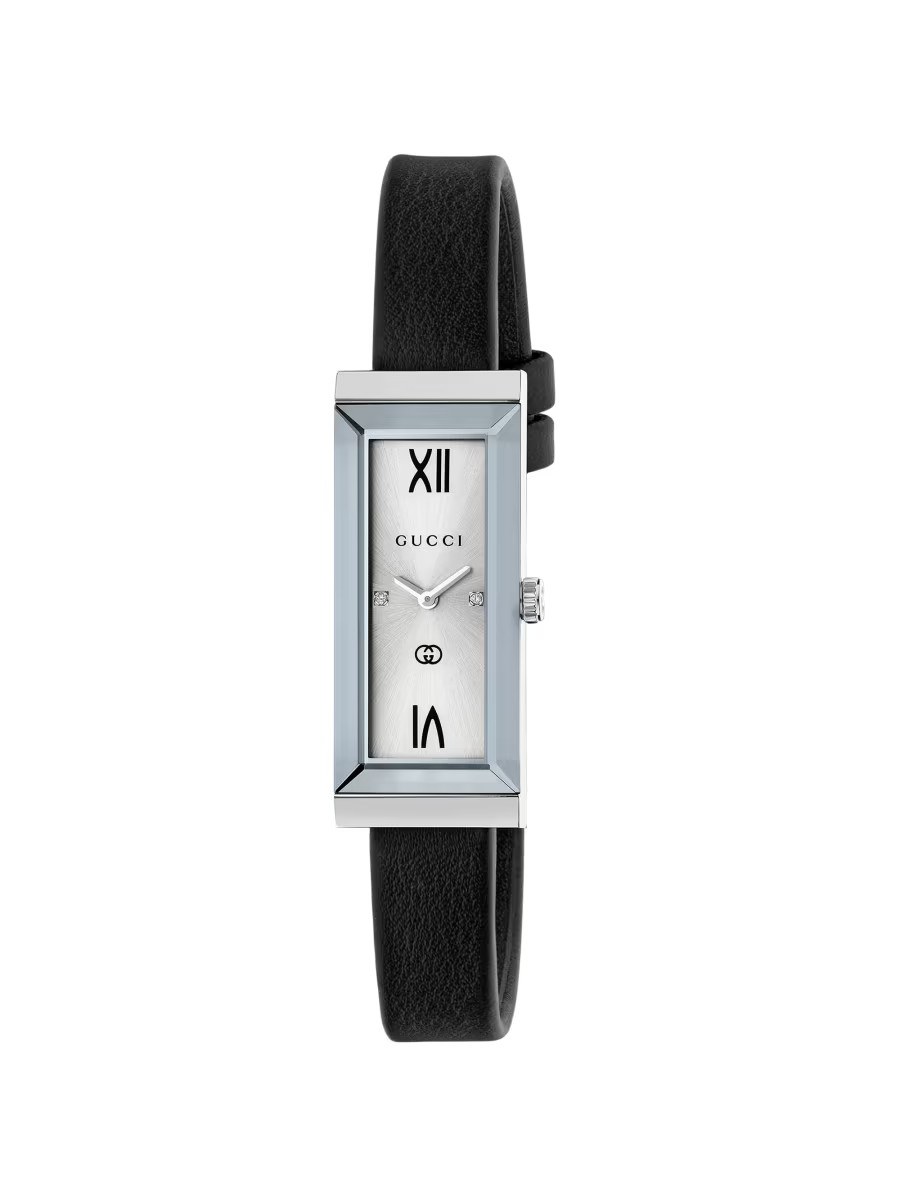 G-Frame Stainless Steel & Leather Strap Watch/14MM x 34MM | Saks Fifth Avenue