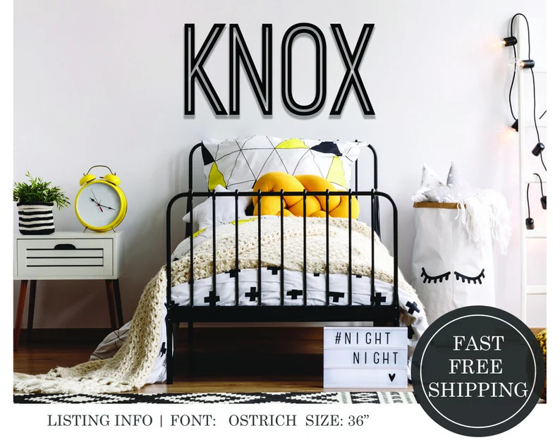 Custom wood name sign,nursery girl, boy, over crib sign, baby name sign, family name sign, custom... | Etsy (US)