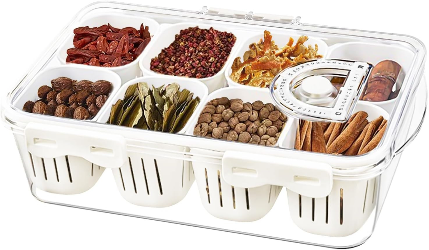 shopwithgreen Divided Serving Tray with Lid, Portable Snack Box Charcuterie Food Storage Containe... | Amazon (US)