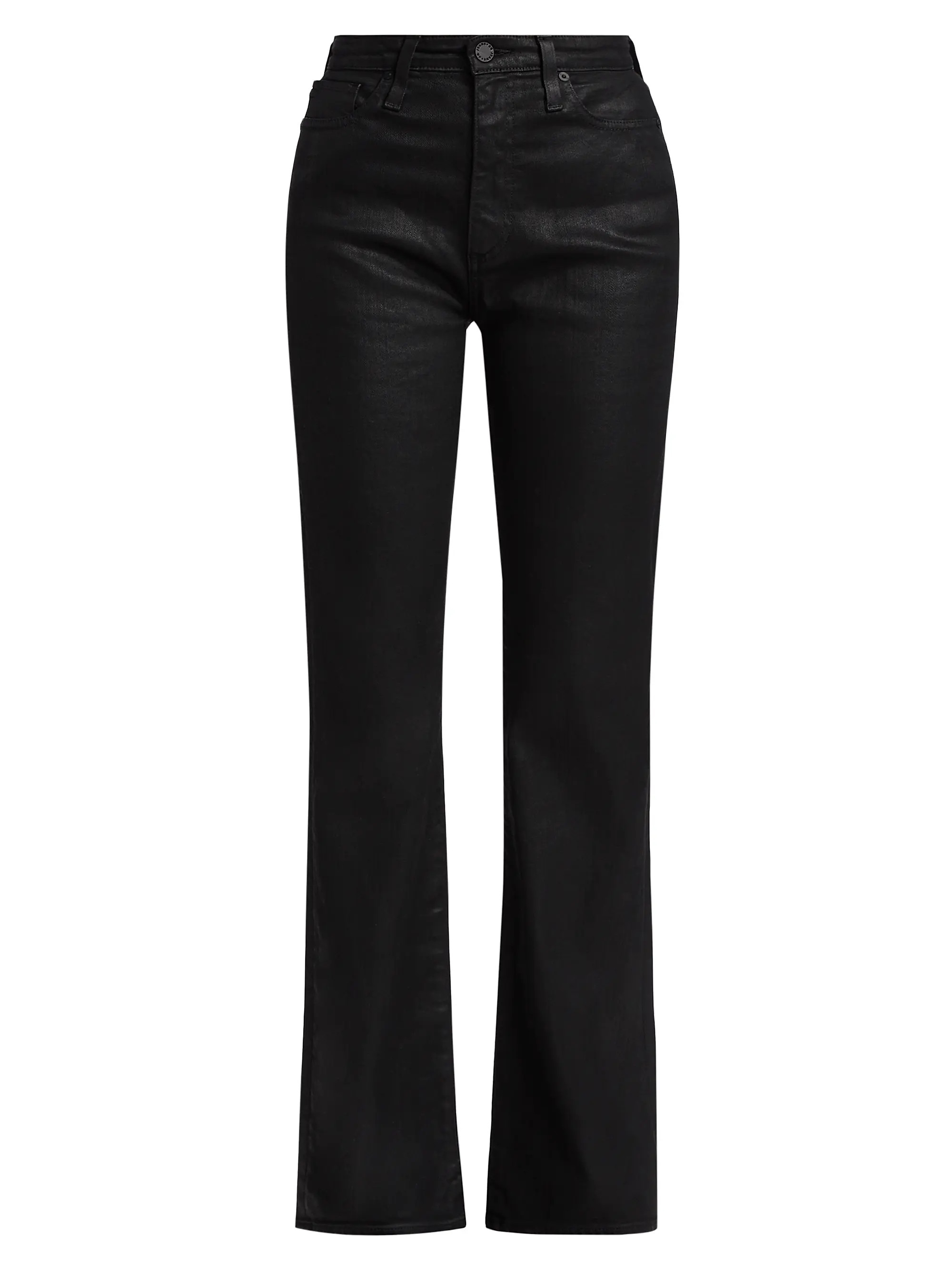 Alexxis High-Rise Letherette Boot-Cut Jeans | Saks Fifth Avenue