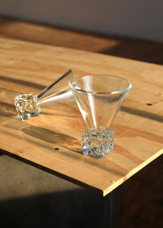 Melting Ice Cube Cocktail Glasses, set of 2 | Etsy (US)