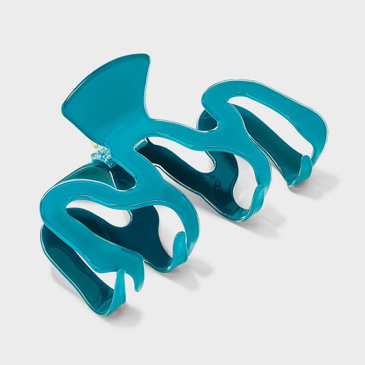 Jumbo Squiggle Hair Claw Clip - Universal Thread™ Teal Blue | Target