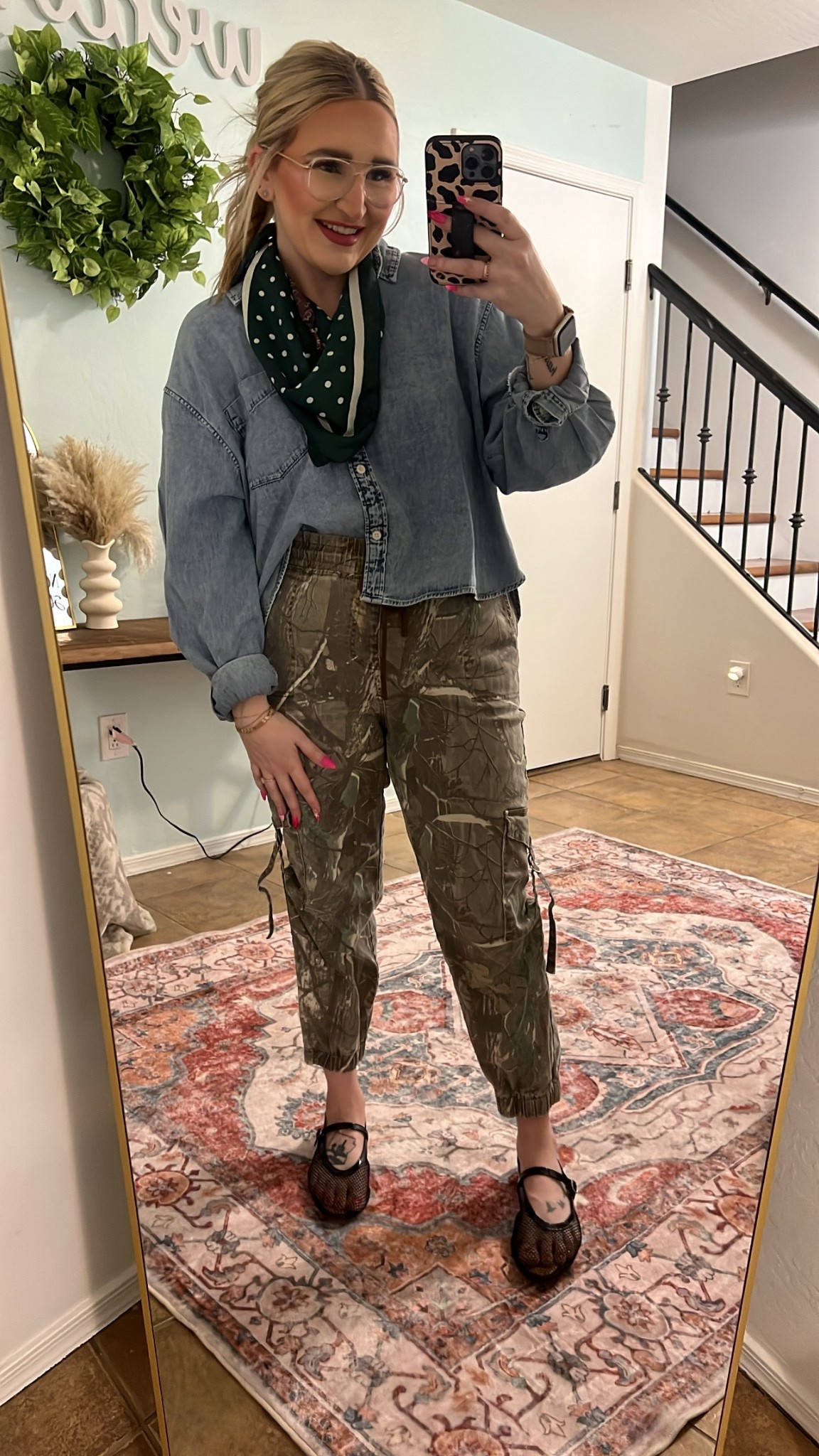 Sign me up for a scarf and denim shirt outfit everyday! 

#LTKWorkwear #LTKSeasonal