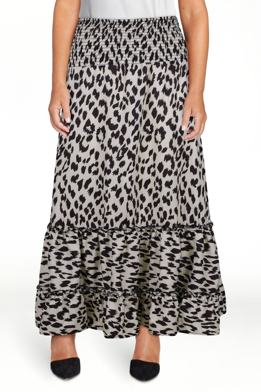 Wdfiry Skirts for Women Women's Summer Elastic High Waist Leopard Print Maxi Skirt Casual A Line ... | Walmart (US)