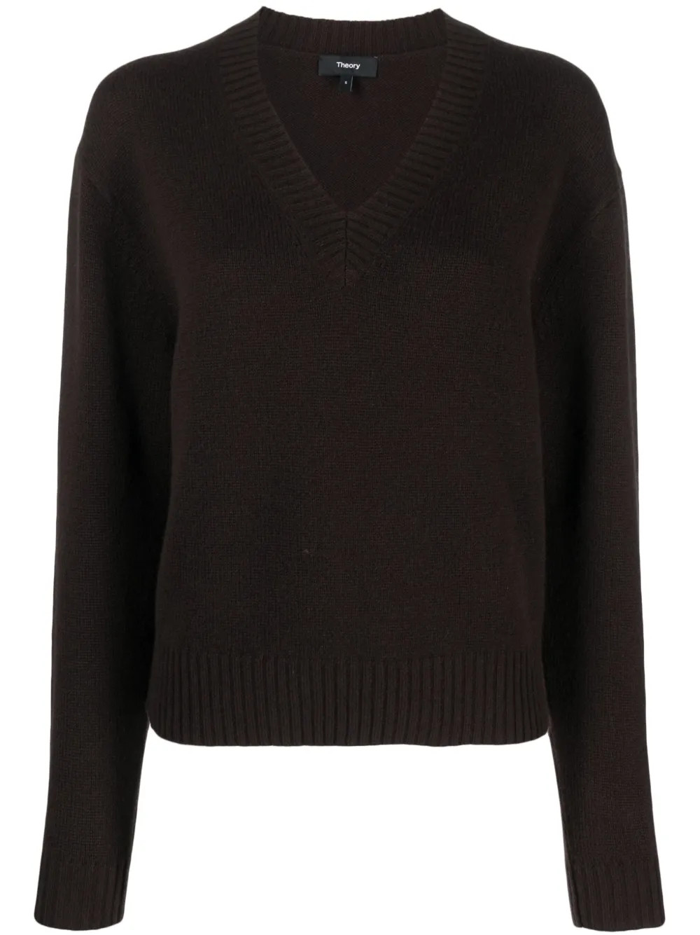 Theory fine-knit V-neck Cashmere Jumper  - Farfetch | Farfetch Global
