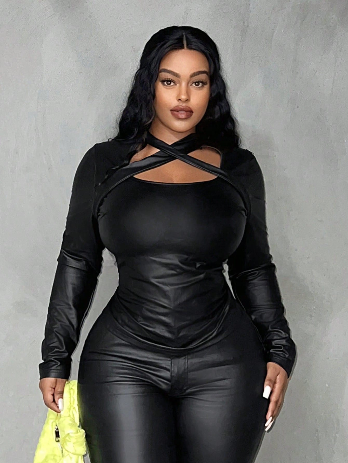 SHEIN Slayr Plus Crisscross Front Tee | SHEIN