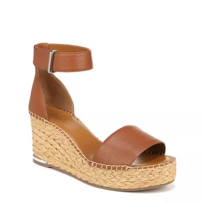 Franco Sarto Clemens Raffia Espadrille Wedge Sandal, Brown, 10W | Belk