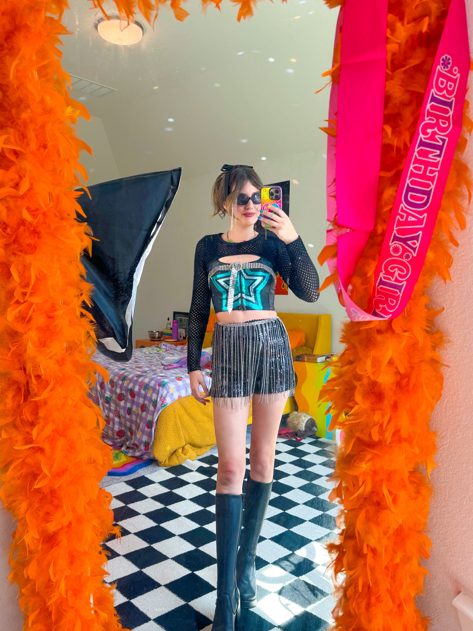 Jojo Siwa costume idea?! 😏🤣 Had so much fun putting this outfit together & the rhinestone belt really brought it together!!🤩💙✨ The perfect sparkly accessory!!