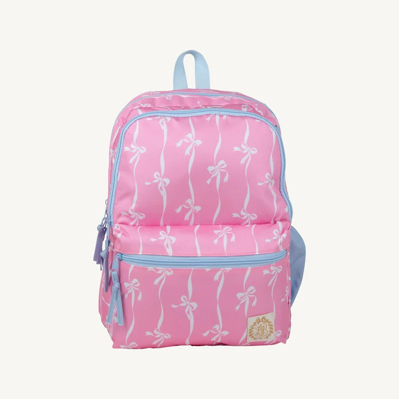 Don't Forget Your Backpack - Bell Court Bows (Pink) & Blue | The Beaufort Bonnet Company