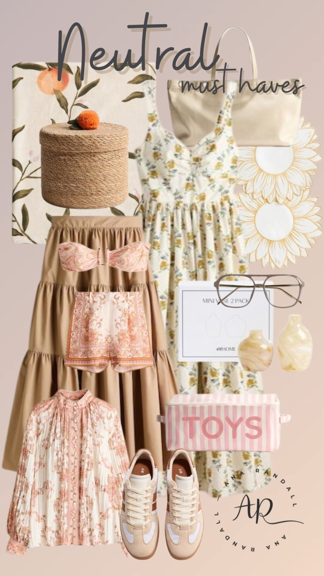 Neutral must-haves 🤍
Soft tones, delicate prints, and pieces that feel calm and collected. I’m always drawn to neutrals with subtle detail — florals, texture, natural fabrics — the kind of items that blend beautifully into everyday life.

A flowing dress, a tiered skirt, easy sneakers, and simple home touches… timeless staples that make getting dressed (and living in your space) feel effortless.

Everything is linked on LTK if you’d like to explore the full edit. ✨

😘 Ana.

#LTKootd #LTKmomlife #LTKdayinmylife