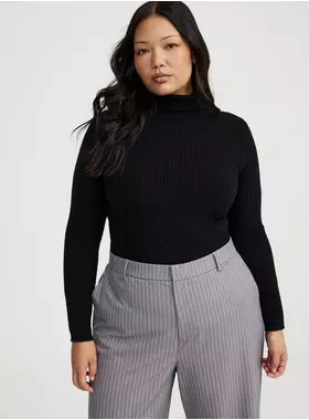 Mock Neck Ribbed Sweater | Torrid (US & Canada)