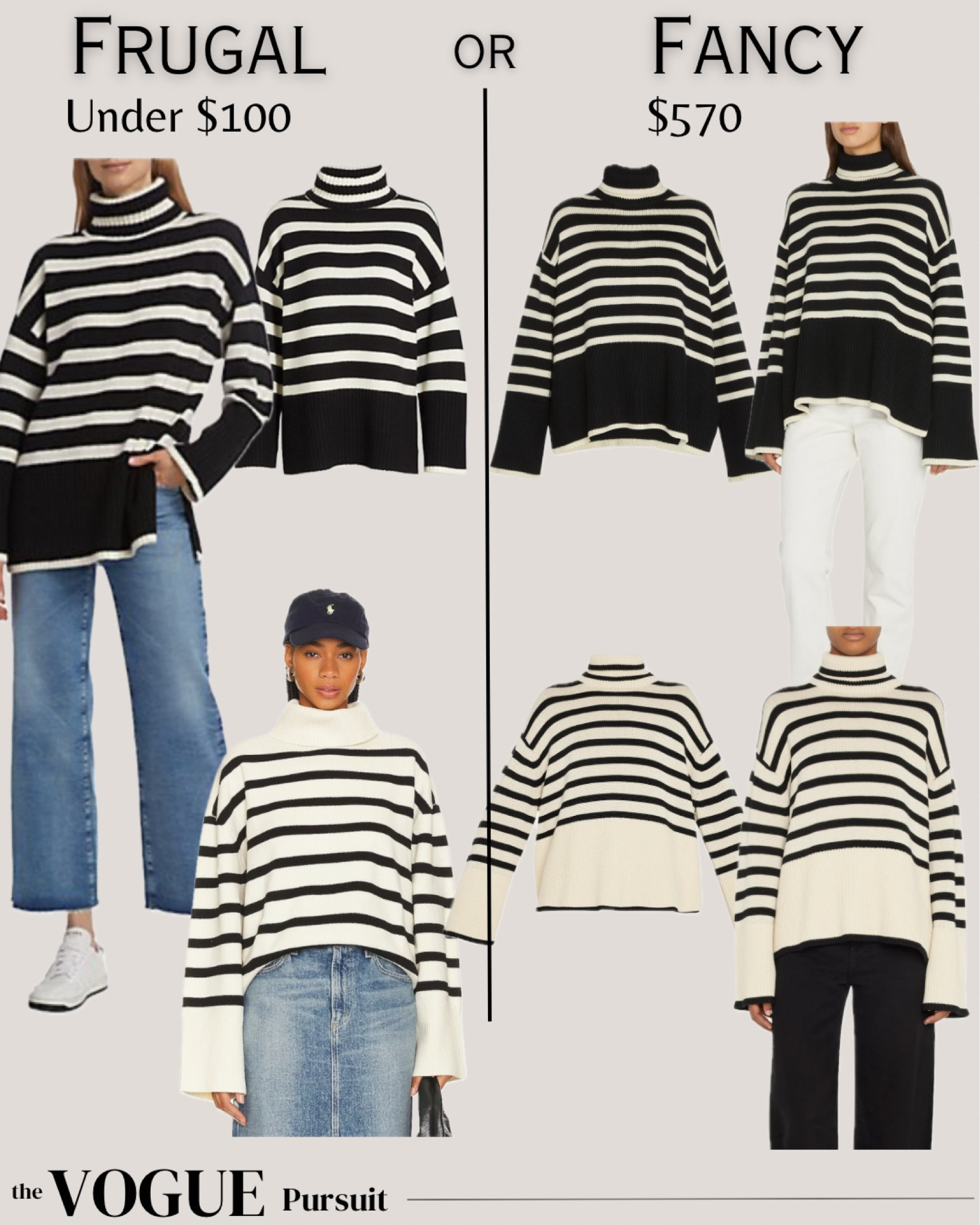 Frugal or fancy toteme striped sweater or luxe for less? 

Designer for less
Budget friendly 

#LTKGiftGuide #LTKfindsunder100 #LTKHoliday
