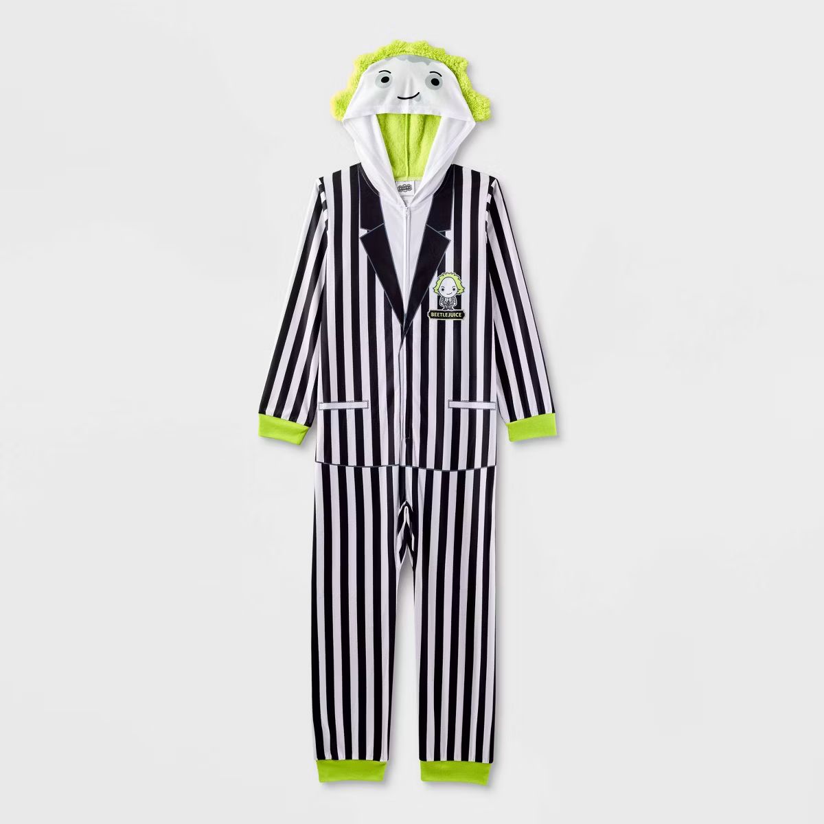 Boys' Beetlejuice Union Suit - Black/White | Target