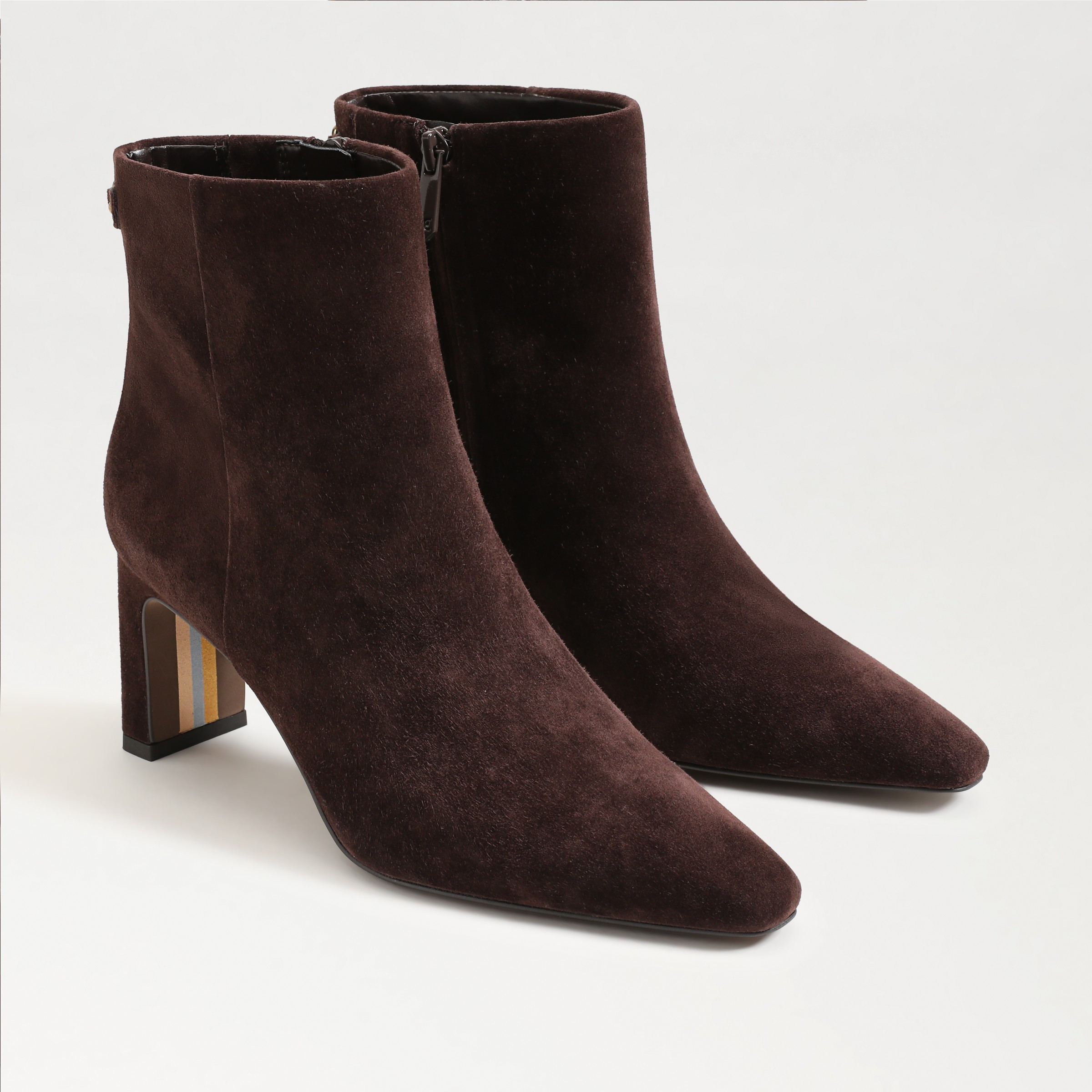Sam Edelman Saige Ankle Bootie Caf Noir Brown Suede 8.5 | Sam Edelman CA