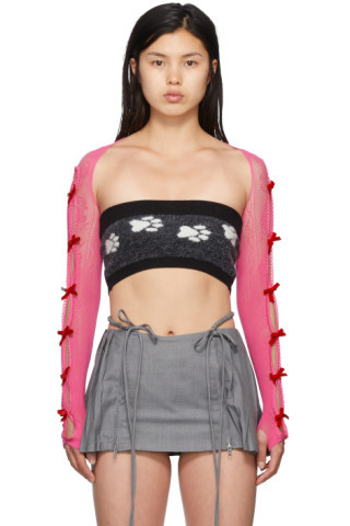 Nodress - SSENSE Exclusive Pink Nylon Cardigan | SSENSE
