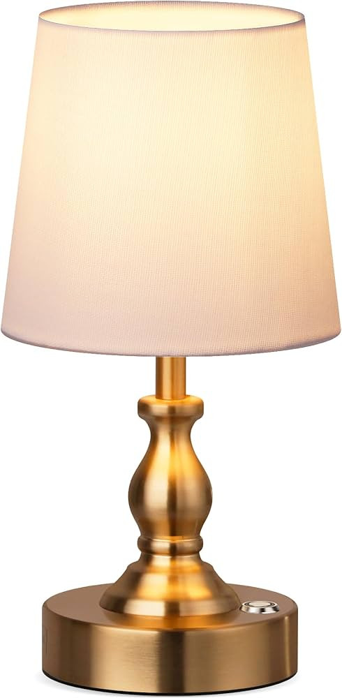 PARTPHONER Mini Cordless LED Table Lamp, 5200mAh Rechargeable Battery Operated Lamp, 3-Level Brig... | Amazon (US)