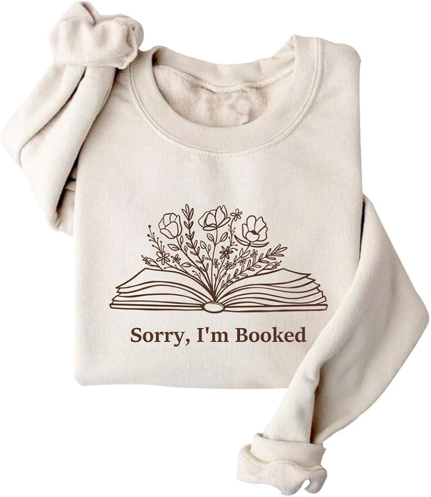DIOMMELL Sorry I'm Booked Sweatshirt Bookish Sweatshirt Bookworm Sweatshirt | Amazon (US)