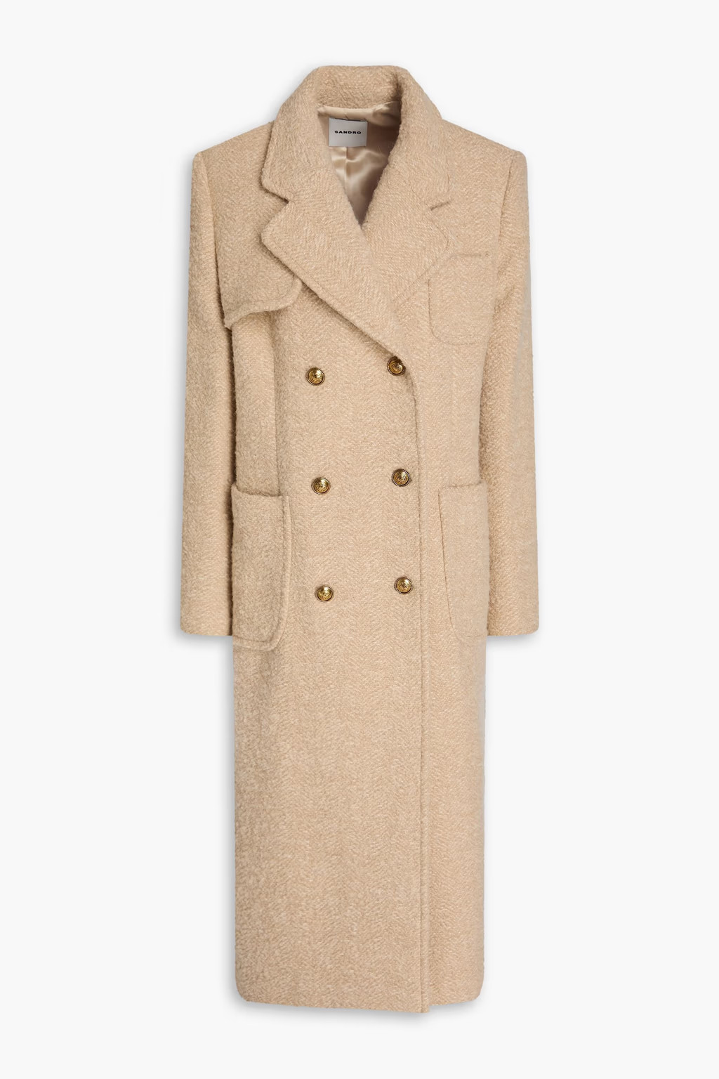 Doppelreihiger Mantel aus Bouclé-Tweed | The Outnet (UK and Europe)