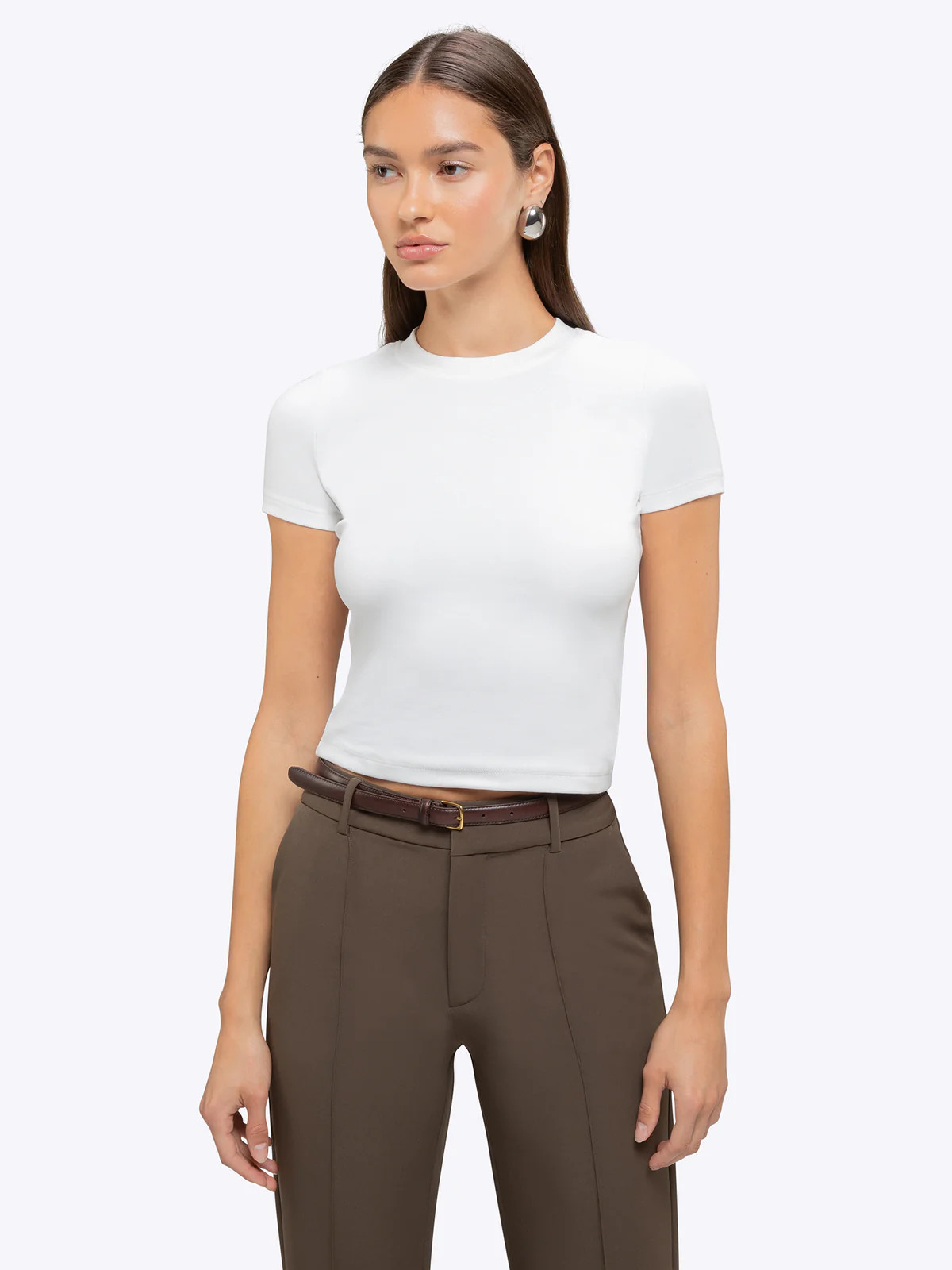 Tomboy Tee | White Slim-fit Tomboy™ Cotton | Cuts Clothing Inc.