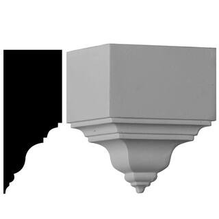 Ekena Millwork 5 in. x 3-1/8 in. x 7-3/4 in. Outside Corner for Moulding Profiles-MOC03X03BI - Th... | The Home Depot