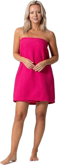 Turkish Linen Women’s Waffle Spa Body Wrap with Adjustable Closure | Amazon (US)