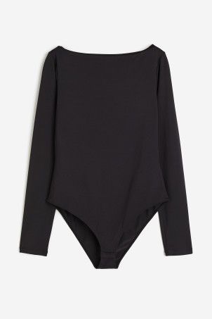 Jersey Thong Bodysuit - Black - Ladies | H&M US | H&M (US + CA)