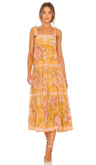 Tie Shoulder Dress in Mustard Floral | Revolve Clothing (Global)