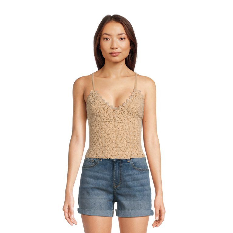 No Boundaries Juniors Crochet Tank Top, Sizes XS-3XL | Walmart (US)