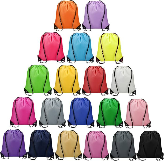 Vorspack Drawstring Backpack 20 Pieces for Party Gym Sport Trip | Amazon (US)