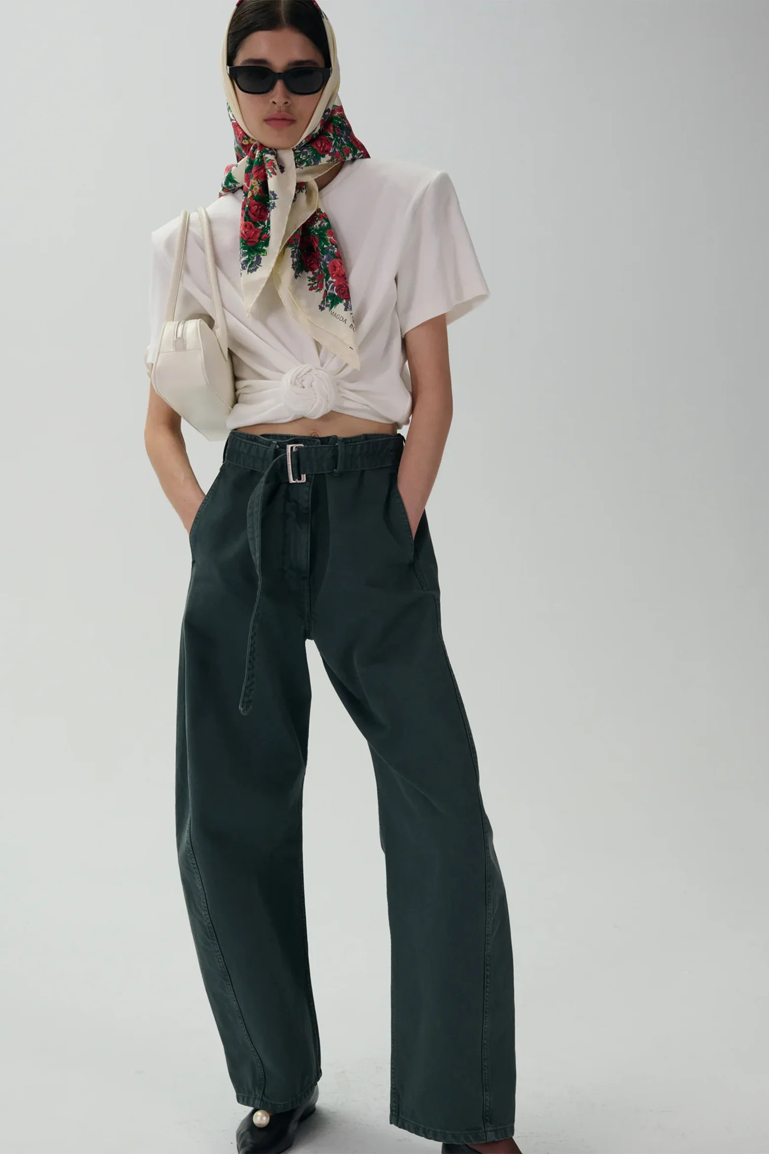 knotted ribbed t-shirt | The New Trend (Australia & New Zealand)