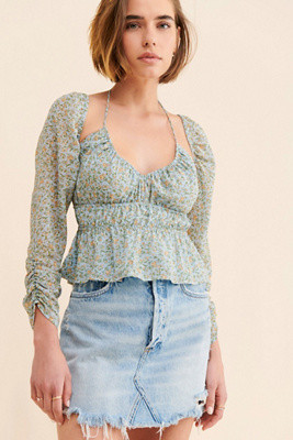 ASTR the Label Cutout Floral Blouse | Anthropologie (US)