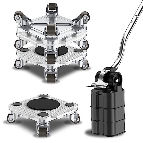 ONEON Furniture Mover Pro Set - Enhanced Dolly and Lifter with Custom TPE Wheels for Easy Furniture Lifting and Moving-Professional Tool for Effortless Furniture Transport(Light Gray 4Dollies+1Lifter) | Amazon (US)