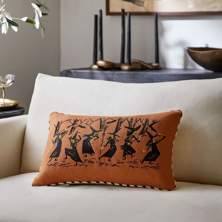 Halloween Dancing Witches Pillow Cover | West Elm (US)