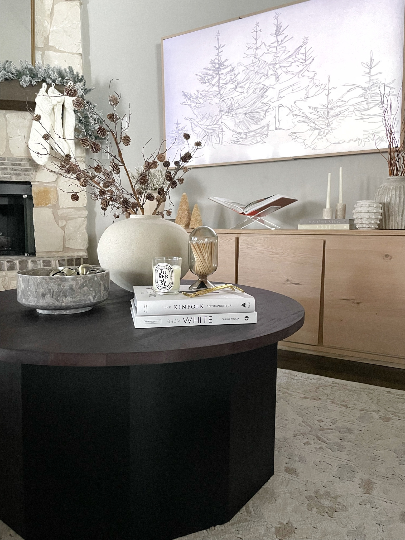 Living room home decor 

tv console
Amazon sectional sofa 
console table black
home office
large dining room walls
olive and charcoal rug
tv stand
oval dining table
light fixtures
painted portrait
oureverydayhome

#LTKhome #LTKunder100 #LTKunder50