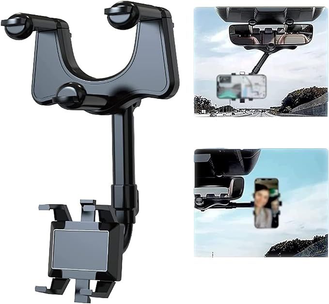2022 Rotatable and Retractable Car Phone Holder - Rear View Mirror Phone Holder, Car Phone Holder... | Amazon (US)