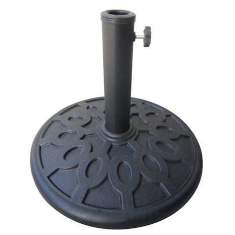 Bond 63137 17" Round 18.7 Lb Matte Black Resin Umbrella Base | Walmart (US)