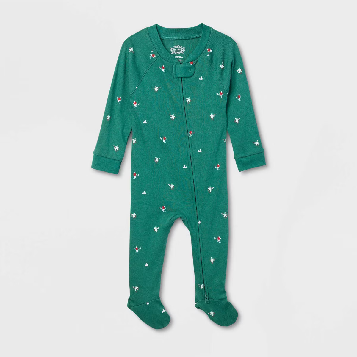 Baby Polar Bear Print Cotton Ribbed Holiday Matching Family Pajama Union Suit - Wondershop™ Gre... | Target