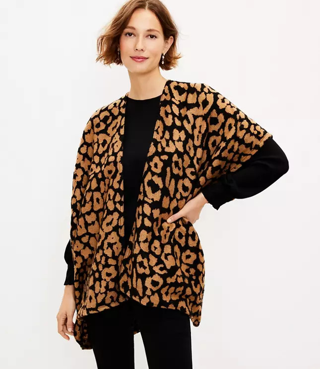 Cheetah Print Blanket Wrap | LOFT | LOFT