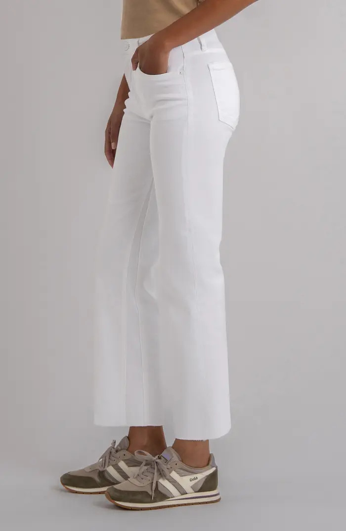 KUT from the Kloth Kelsey High Waist Raw Hem Ankle Flare Leg Jeans | Nordstrom | Nordstrom