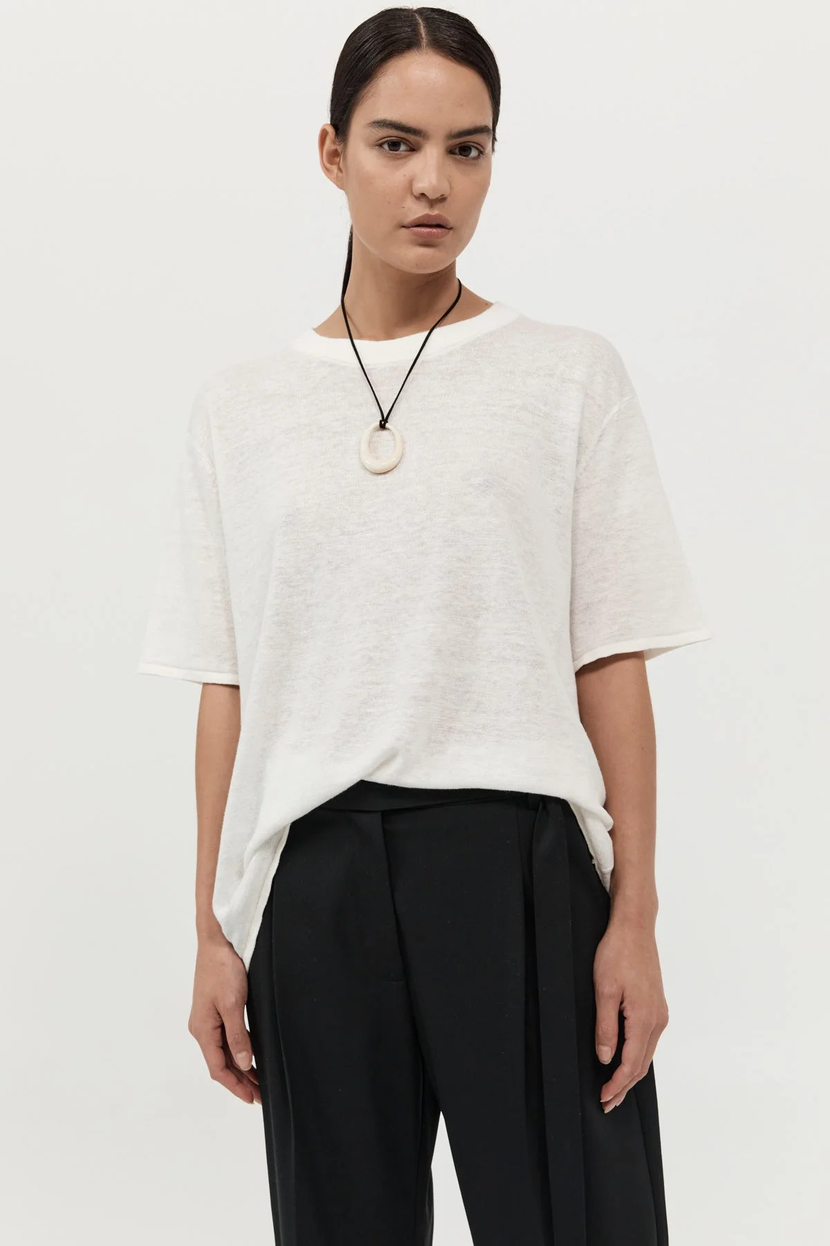 Copain Knit Tee - Off White | St. Agni (US, UK, EU)