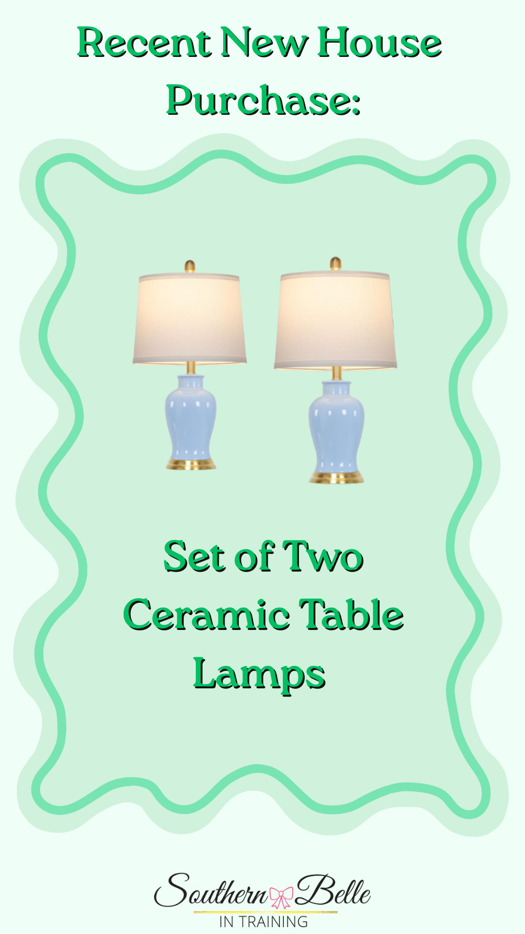 Blue Lamps || Blue Ceramic Lamps || Grandmillennial Lamps || Grandmillennial Decor || Set of Two Lamps  

 #LTKHome