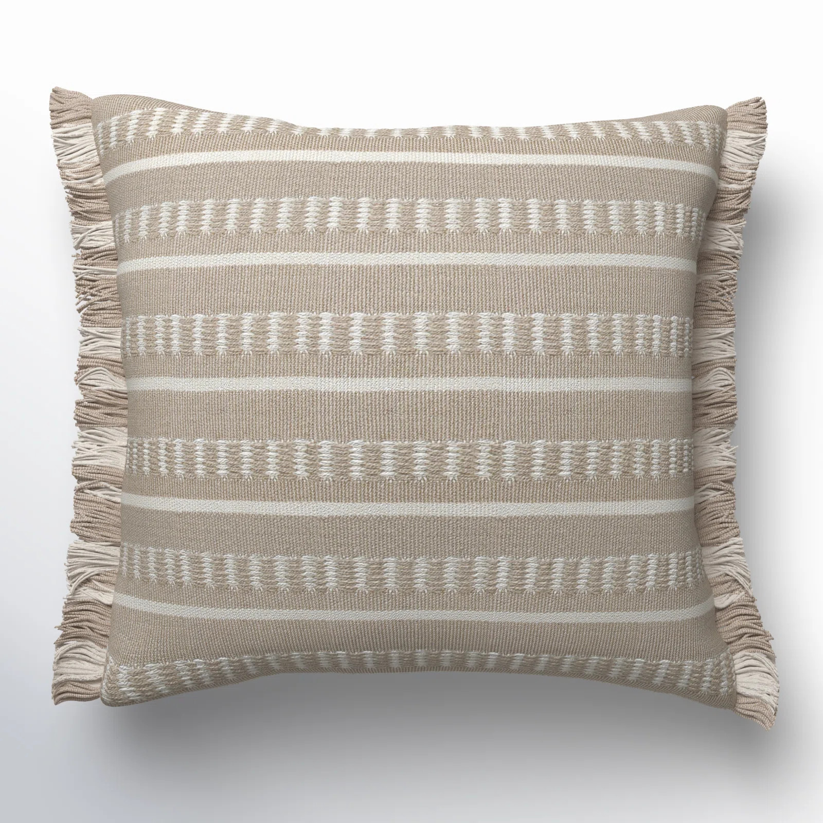 Ava Fringed Indoor/Outdoor Throw Pillow | Birch Lane